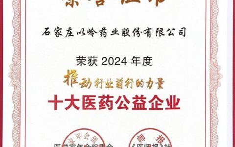 股票配资 以岭药业荣获第十届医学家年会“十大医药公益企业”