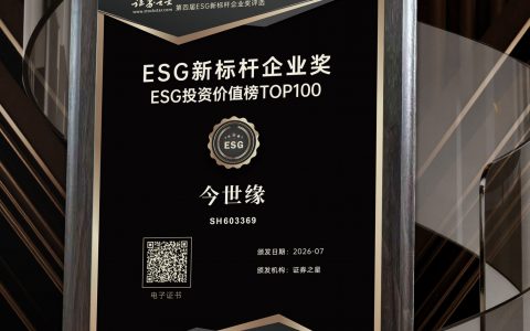 今世缘荣获证券之星ESG新标杆企业奖并入选ESG投资价值榜TOP100